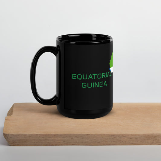 Equatorial Guinea flag ceramic mug showing handle and print detail.