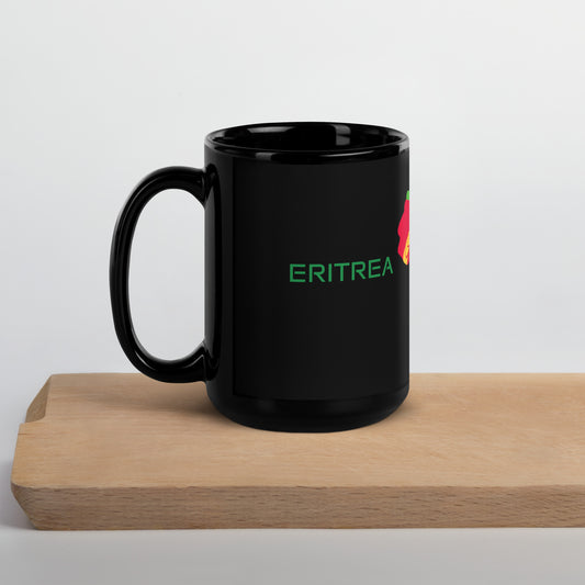 Eritrea flag ceramic mug showing handle and print detail.