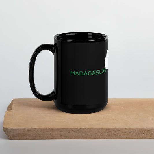 Madagascar flag ceramic mug showing handle and print detail.