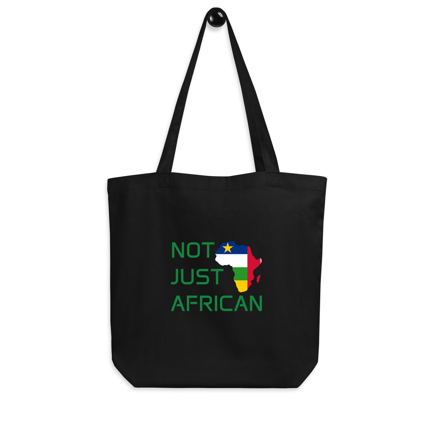 Tote bag featuring Africa silhouette filled with Central African Republic Flag – Not Just African by Brush Africa