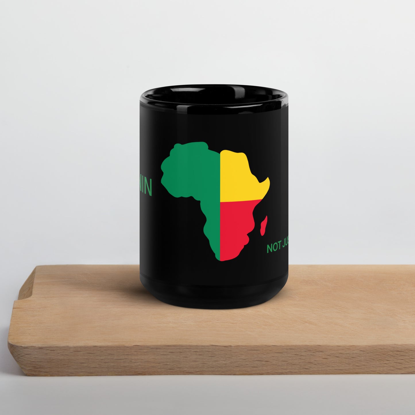 15oz Benin flag mug featuring Africa silhouette – Not Just African by Brush Africa