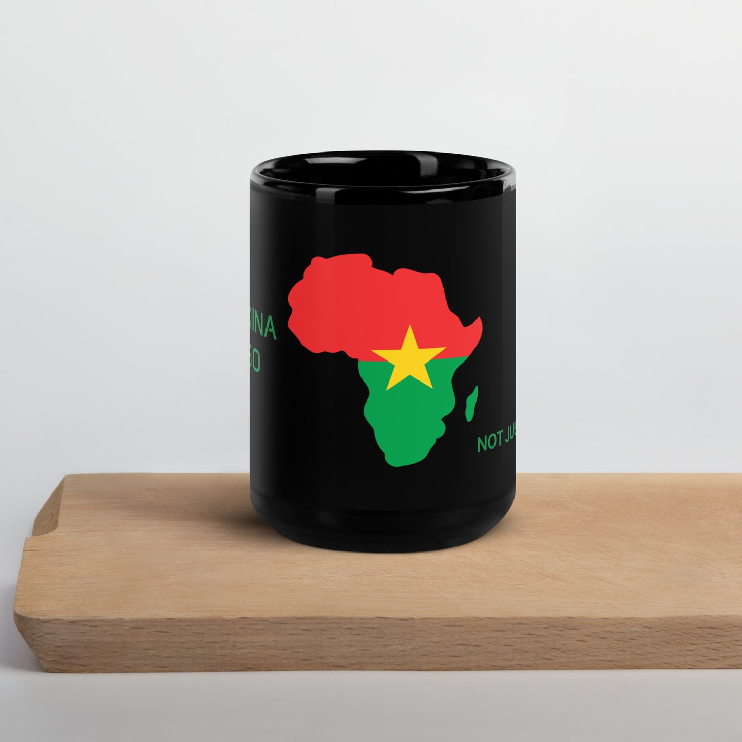 15oz Burkina Faso flag mug featuring Africa silhouette – Not Just African by Brush Africa
