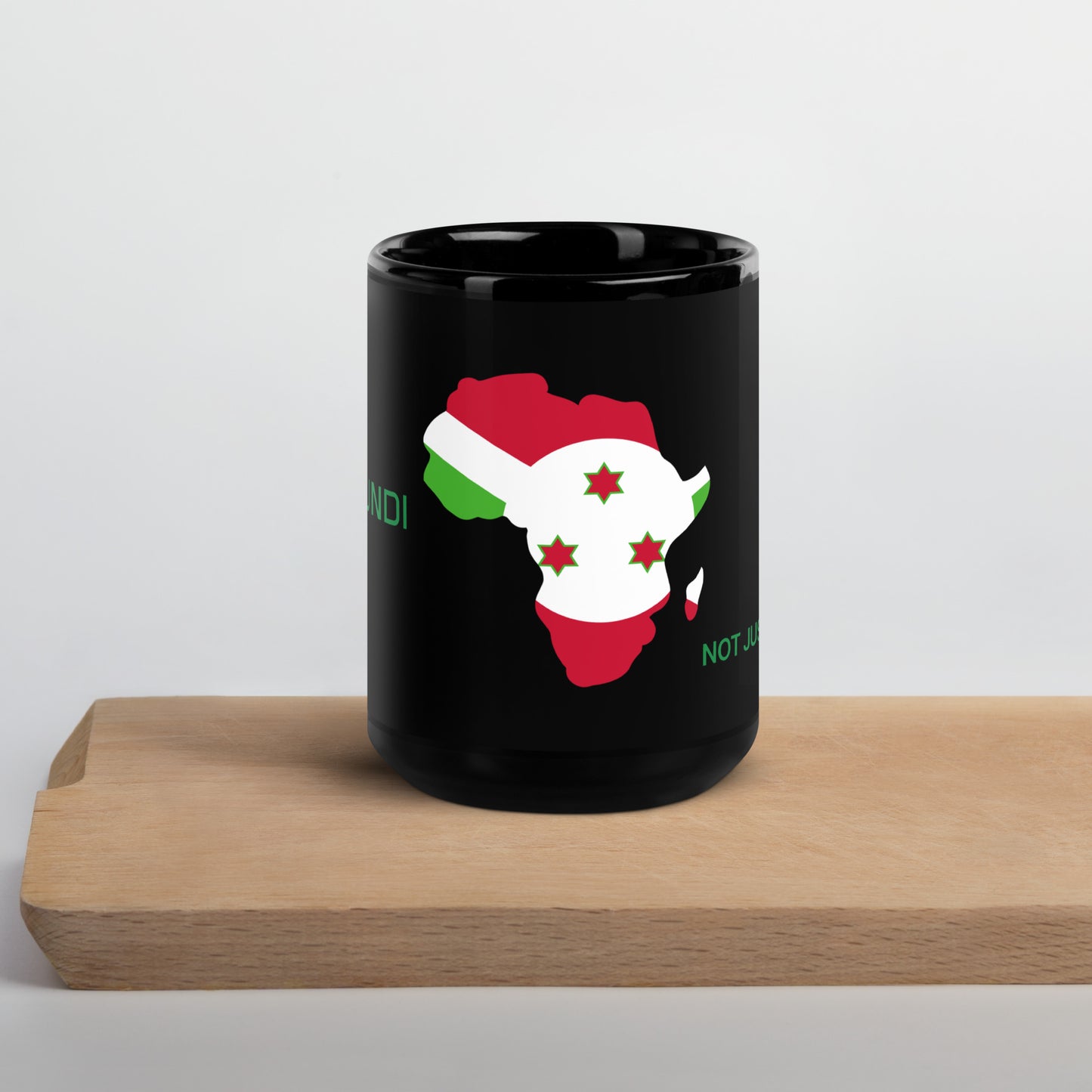 15oz Burundi flag mug featuring Africa silhouette – Not Just African by Brush Africa

