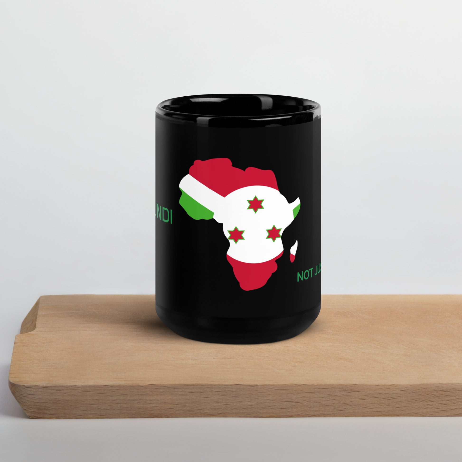 15oz Burundi flag mug featuring Africa silhouette – Not Just African by Brush Africa
