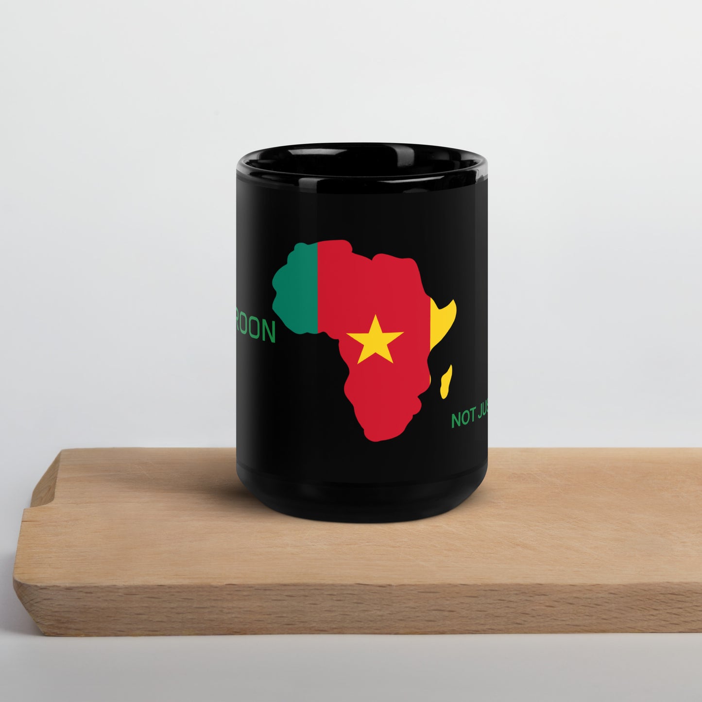 15oz Cameroon flag mug featuring Africa silhouette – Not Just African by Brush Africa
