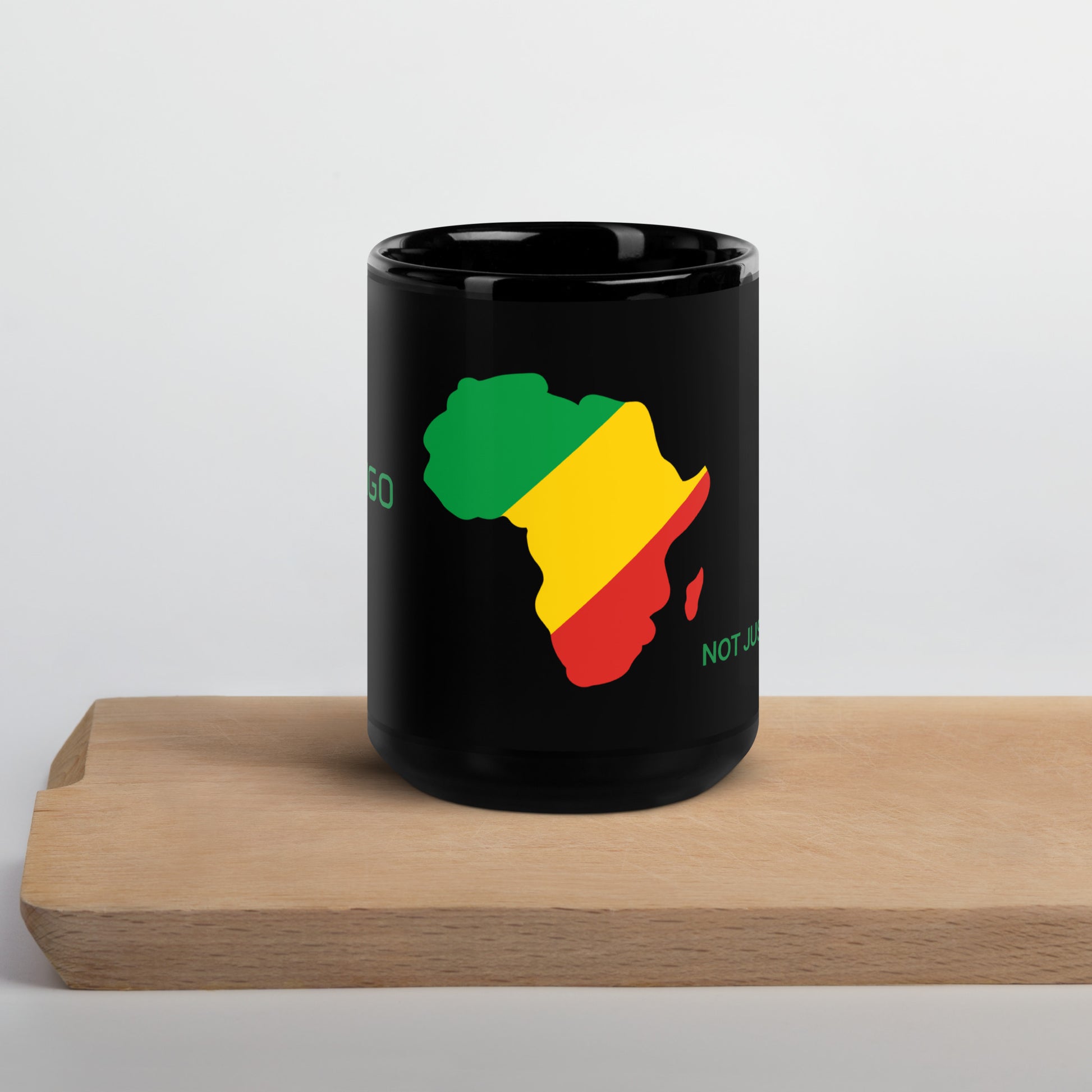 15oz Congo flag mug featuring Africa silhouette – Not Just African by Brush Africa
