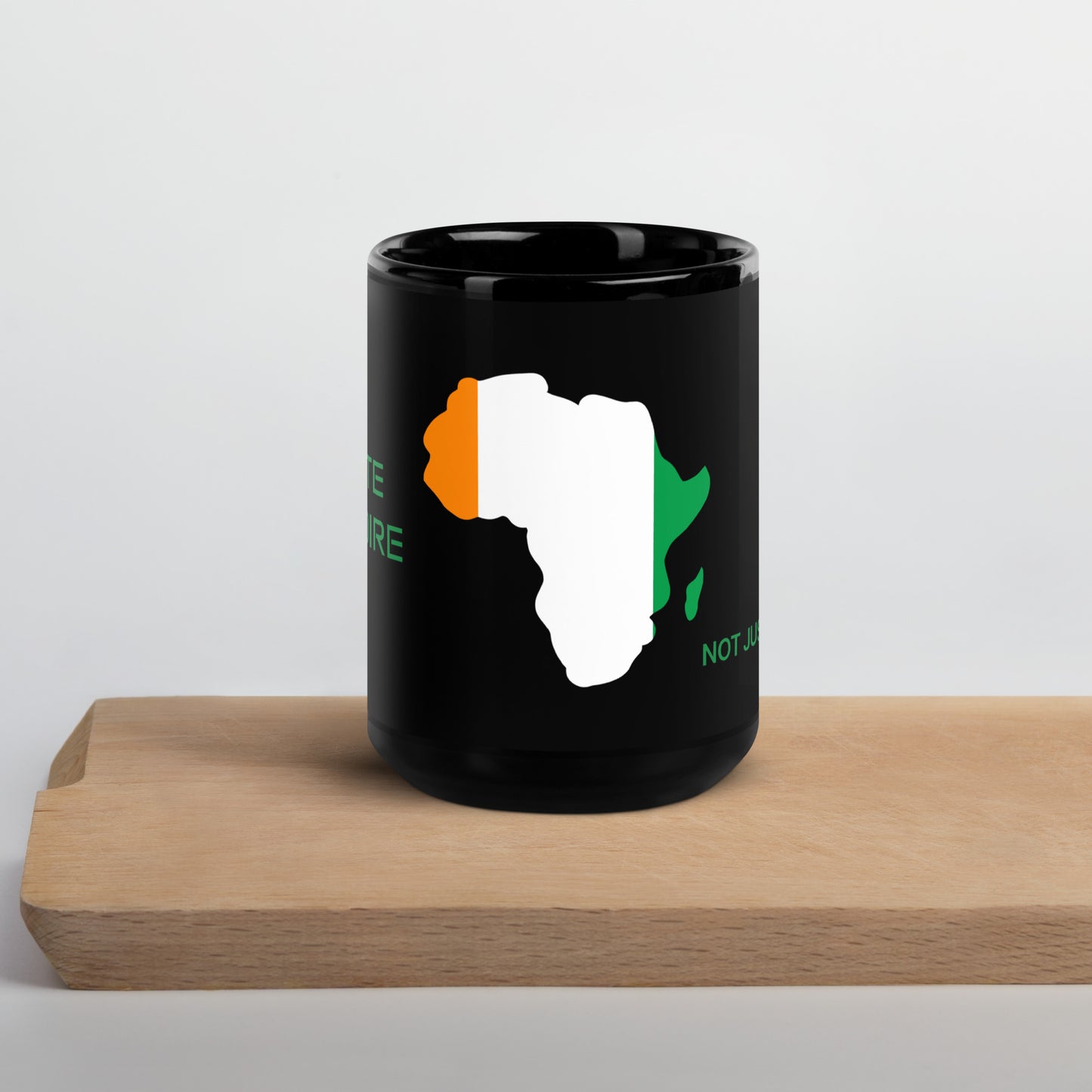 15oz Cote DIvoire flag mug featuring Africa silhouette – Not Just African by Brush Africa
