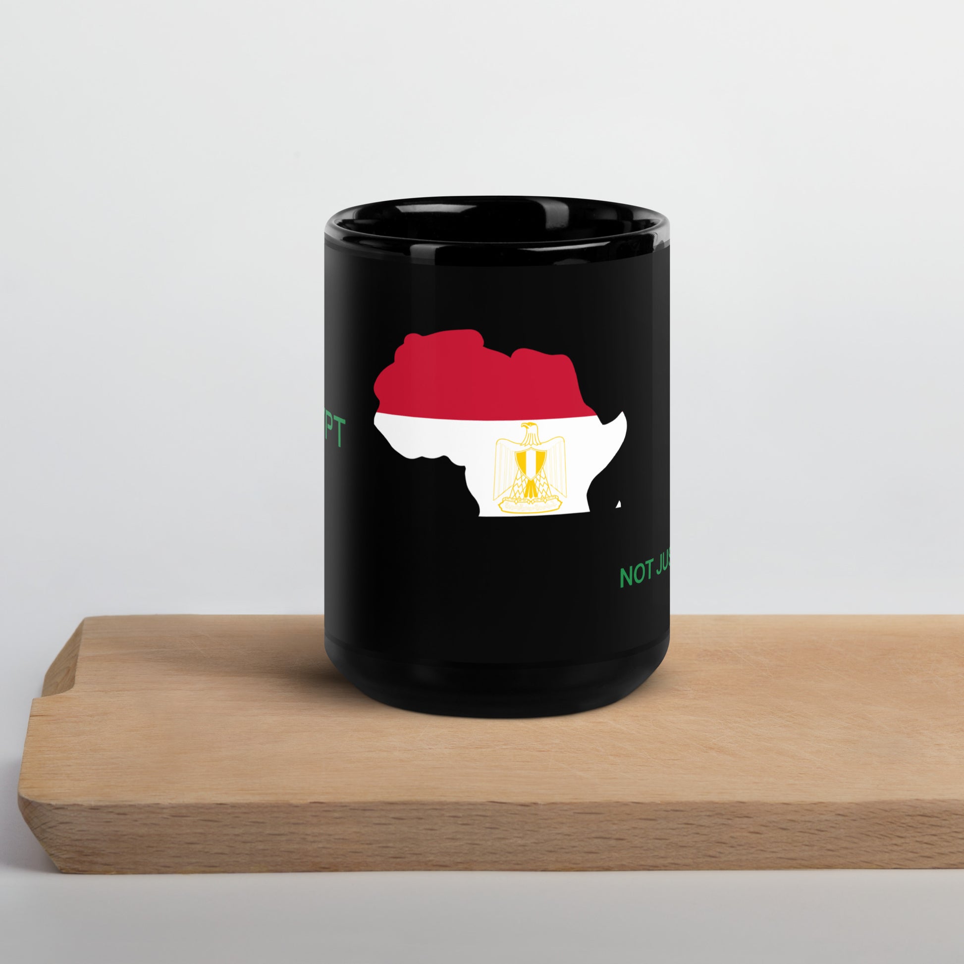 15oz Egypt flag mug featuring Africa silhouette – Not Just African by Brush Africa
