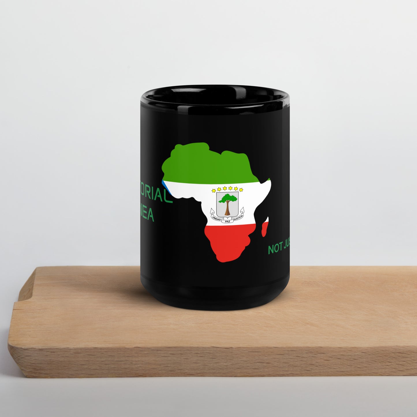15oz Equatorial Guinea flag mug featuring Africa silhouette – Not Just African by Brush Africa
mockup