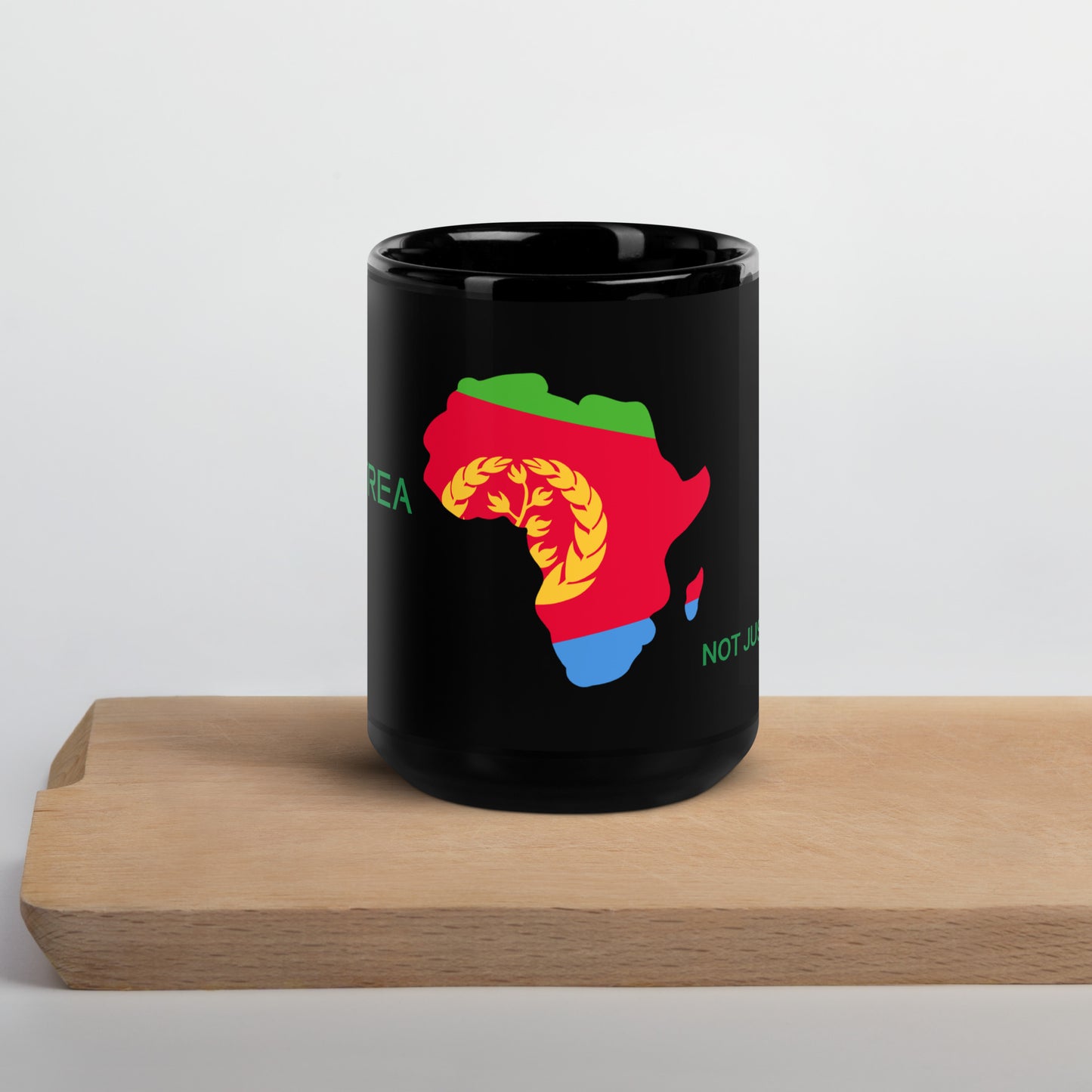 15oz Eritrea flag mug featuring Africa silhouette – Not Just African by Brush Africa
