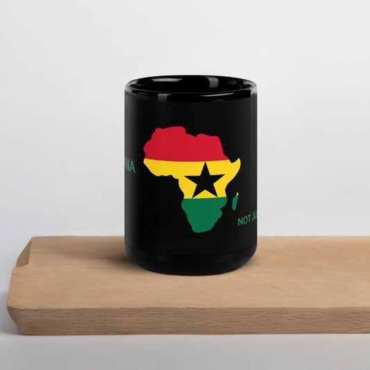 15oz Ghana flag mug featuring Africa silhouette – Not Just African by Brush Africa
