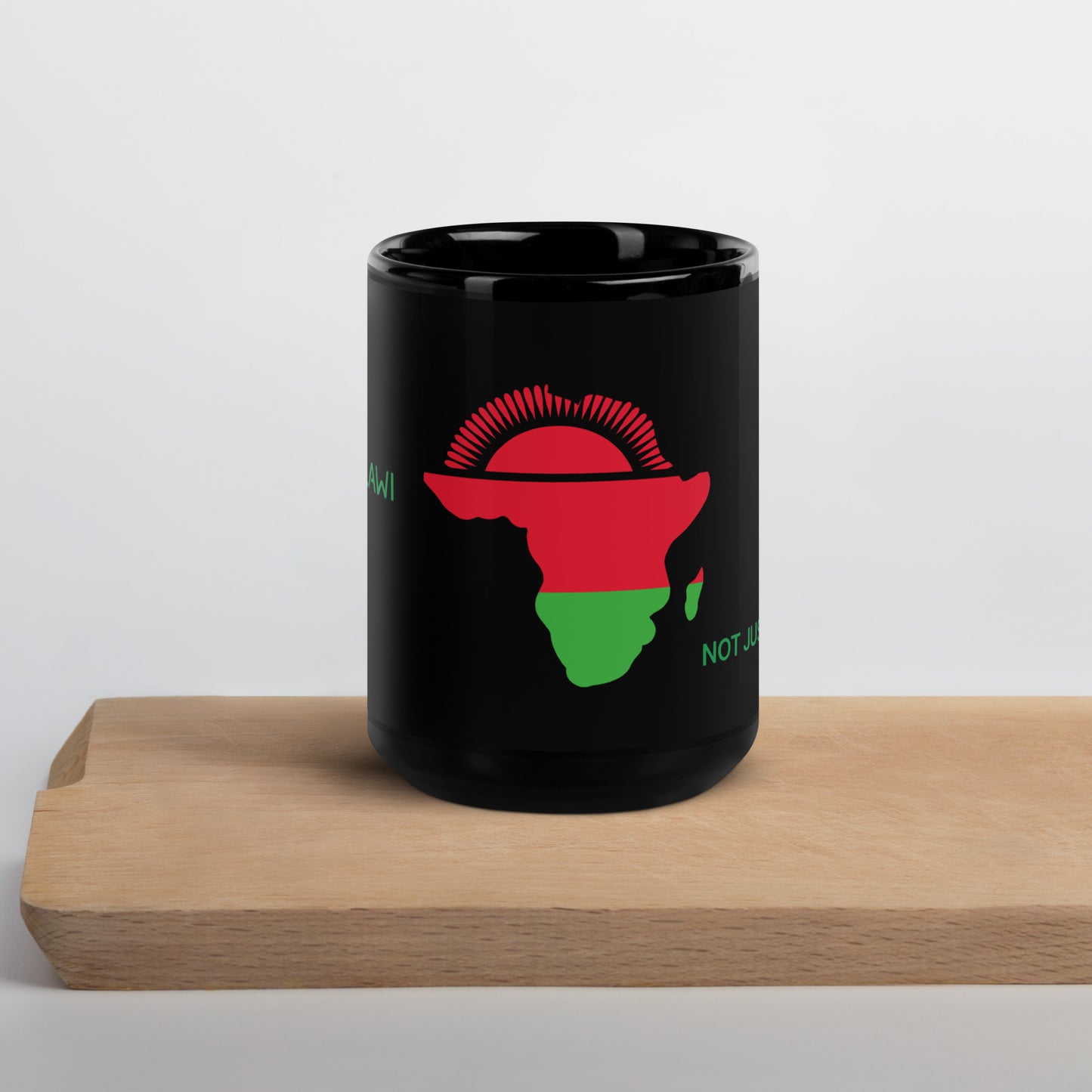 15oz Malawi flag mug featuring Africa silhouette – Not Just African by Brush Africa
