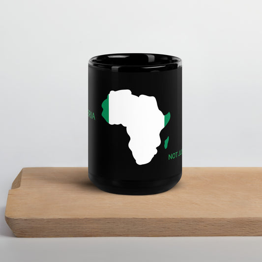 15oz Nigeria flag mug featuring Africa silhouette – Not Just African by Brush Africa
