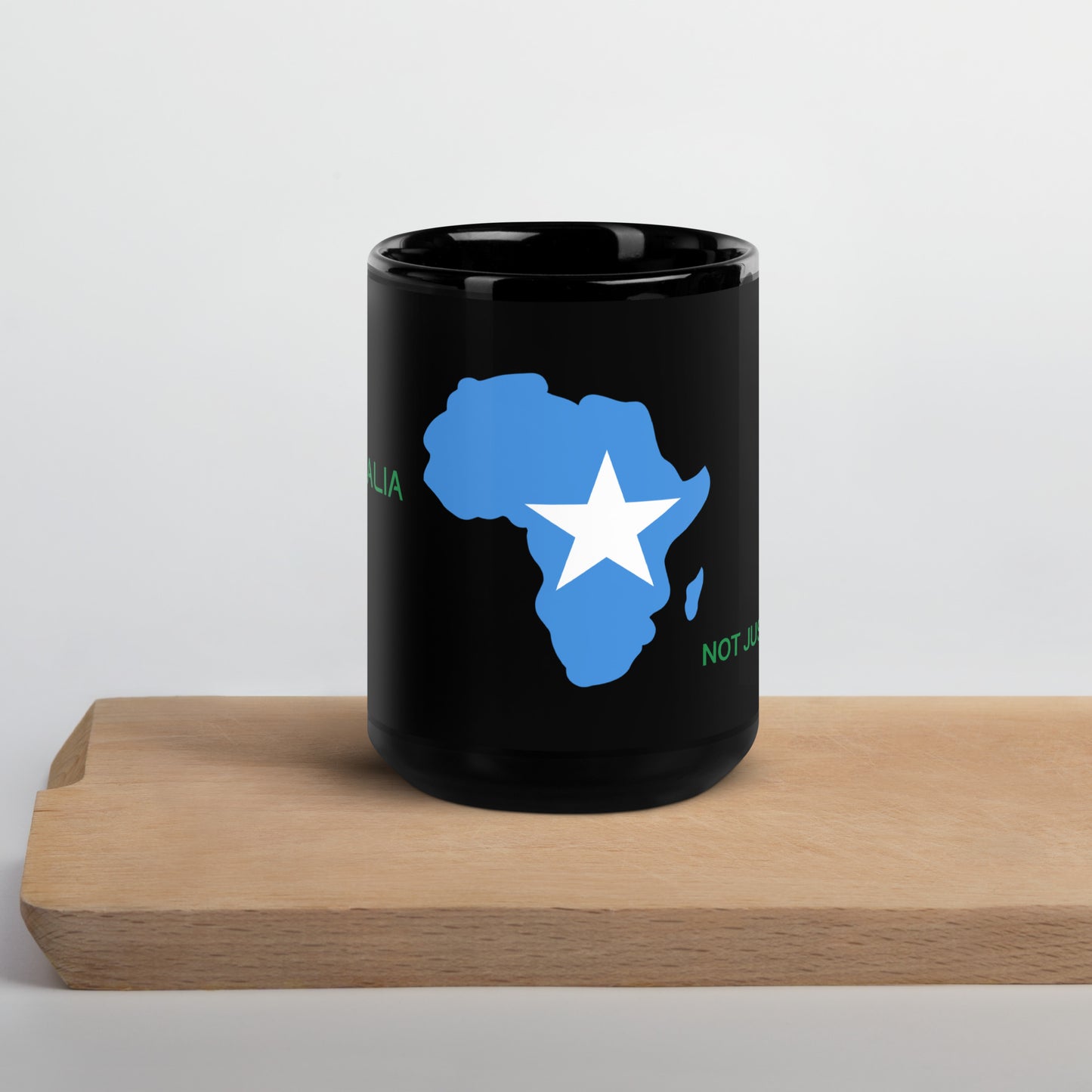 15oz Somalia flag mug featuring Africa silhouette – Not Just African by Brush Africa
