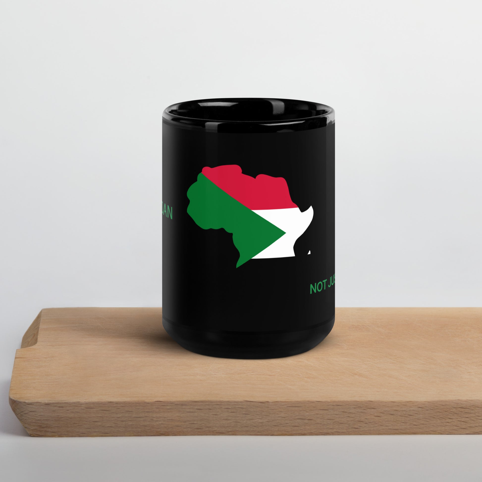 15oz Sudan flag mug featuring Africa silhouette – Not Just African by Brush Africa
