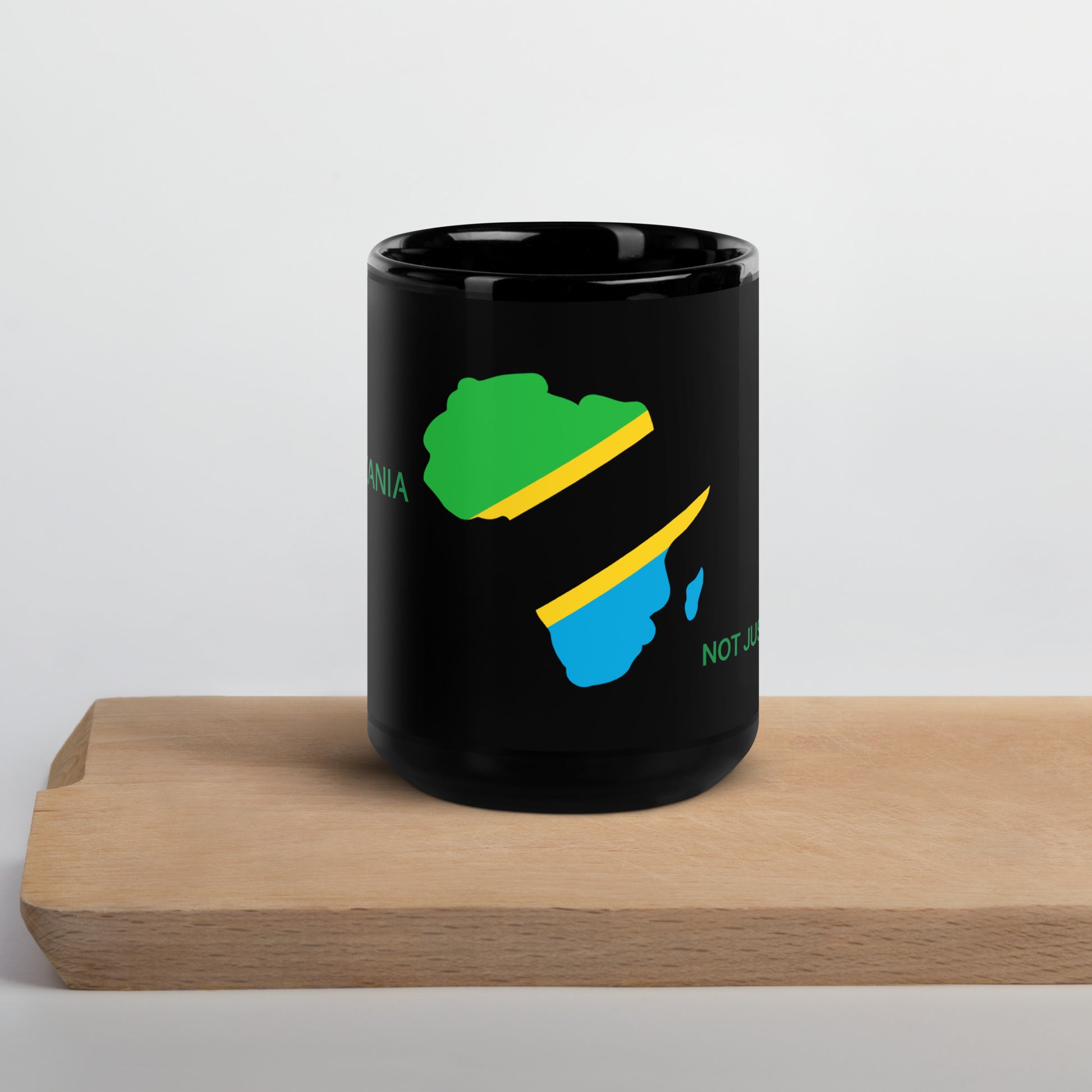 15oz Tanzania flag mug featuring Africa silhouette – Not Just African by Brush Africa
