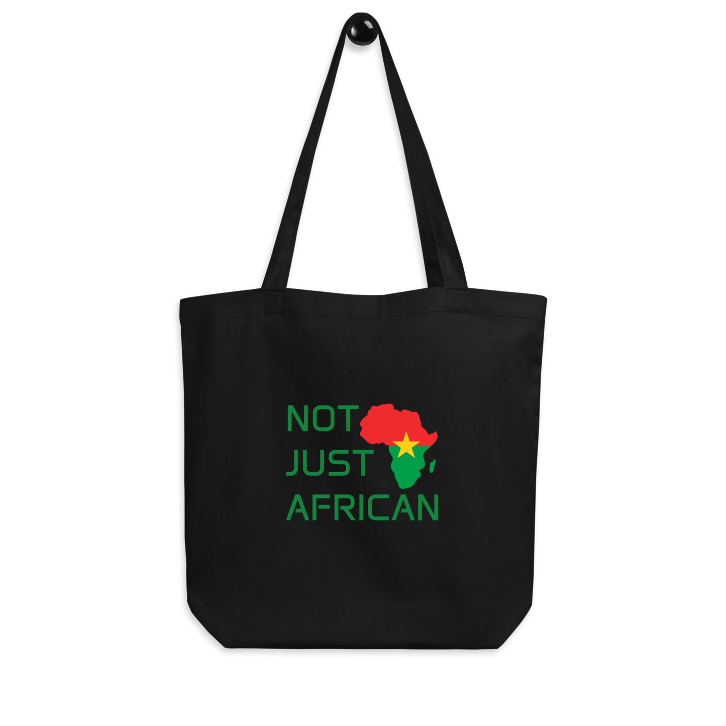 Tote bag featuring Africa silhouette filled with Burkina Faso Flag – Not Just African by Brush Africa
