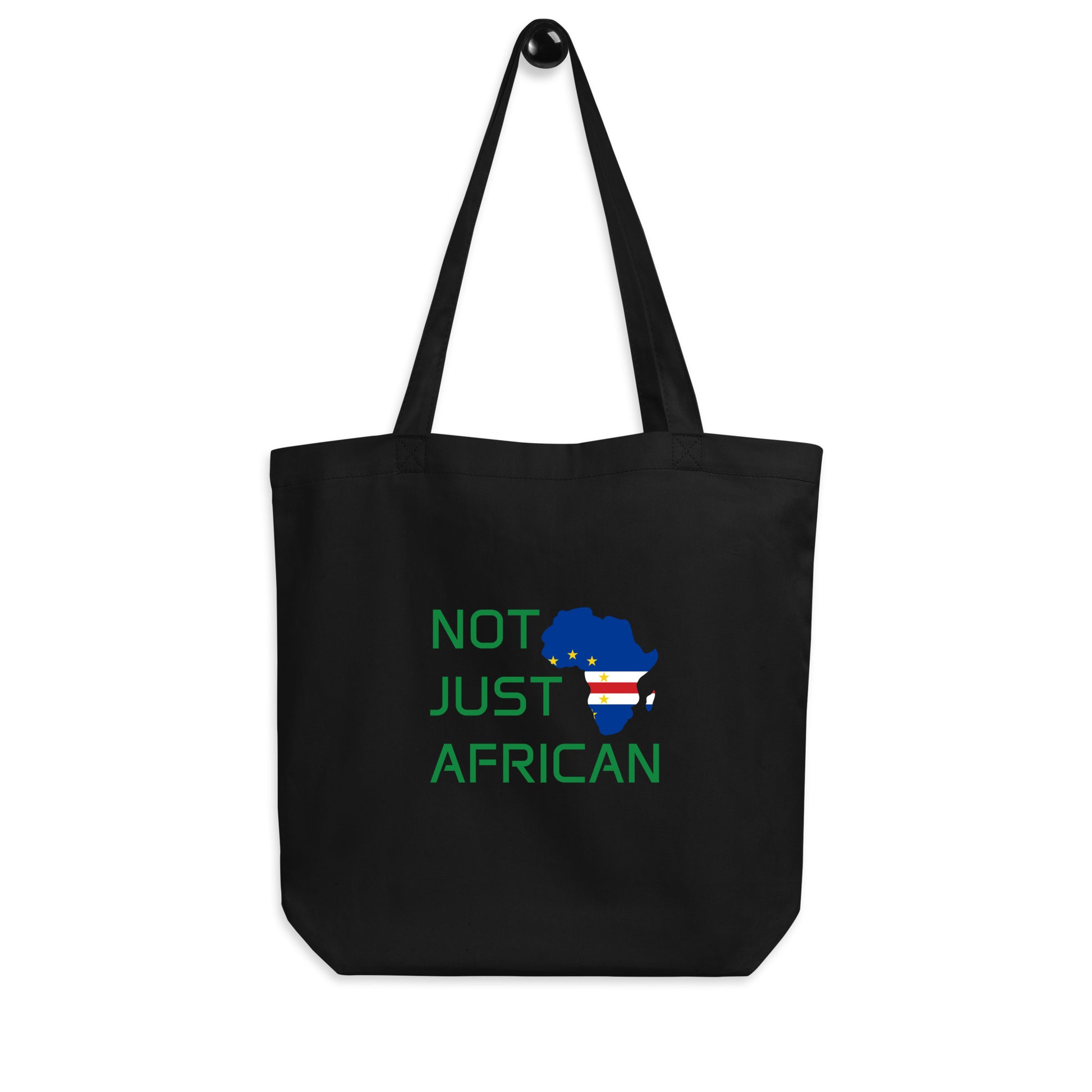 Tote bag featuring Africa silhouette filled with Cabo Verde Flag – Not Just African by Brush Africa
