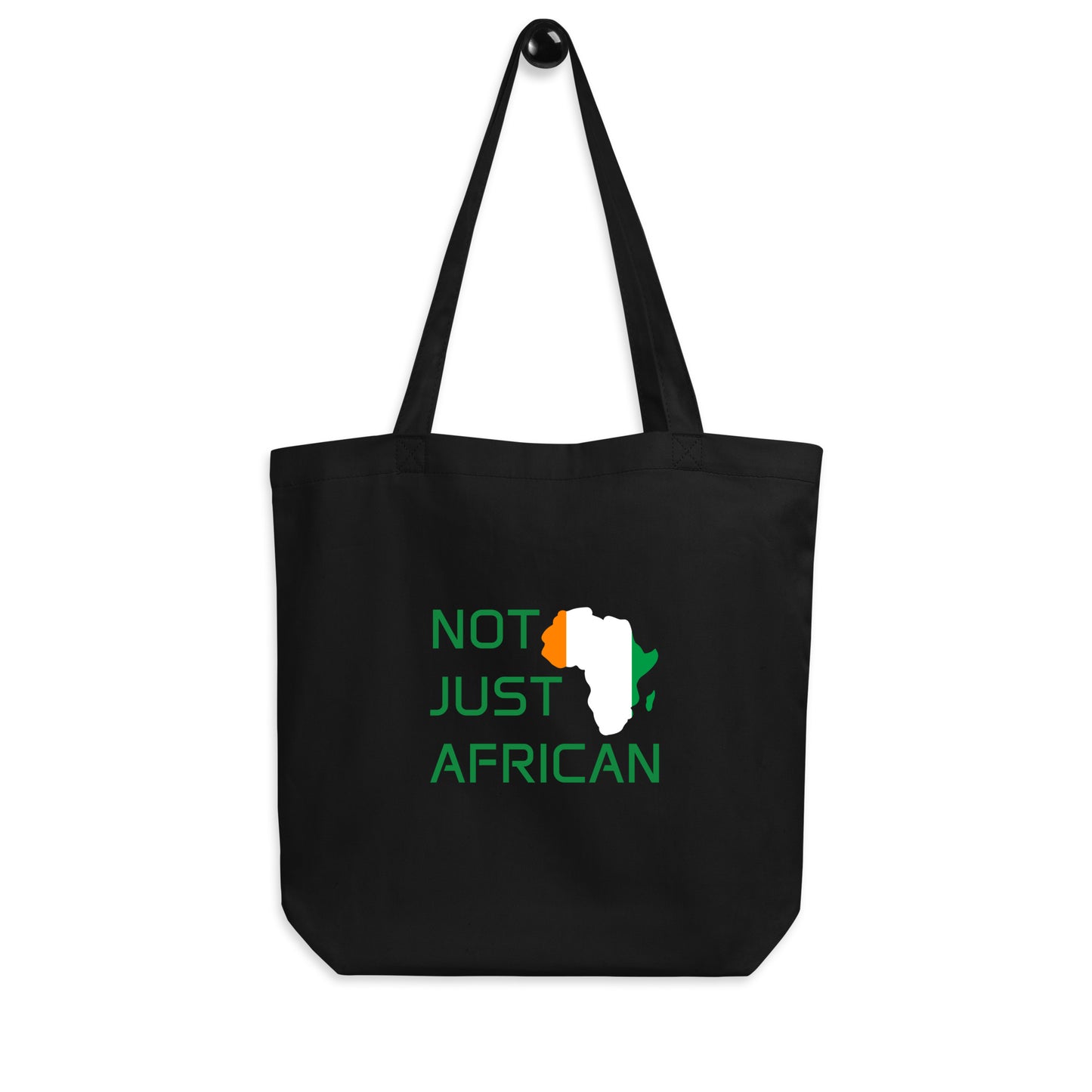 Tote bag featuring Africa silhouette filled with Cote d'Ivoire Flag – Not Just African by Brush Africa
