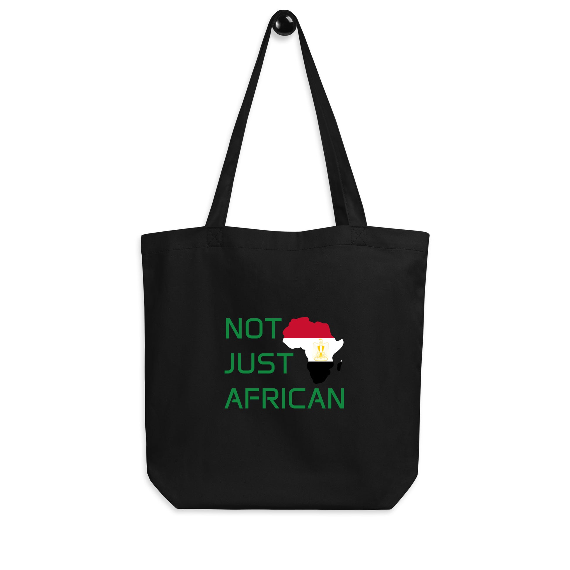 Tote bag featuring Africa silhouette filled with Egypt Flag – Not Just African by Brush Africa