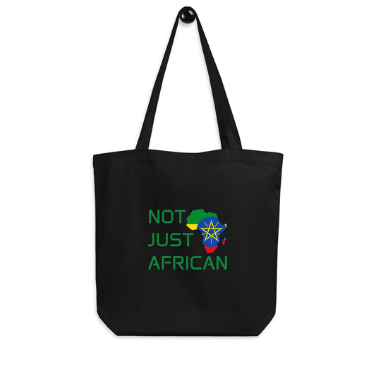 Tote bag featuring Africa silhouette filled with Ethiopia Flag – Not Just African by Brush Africa

