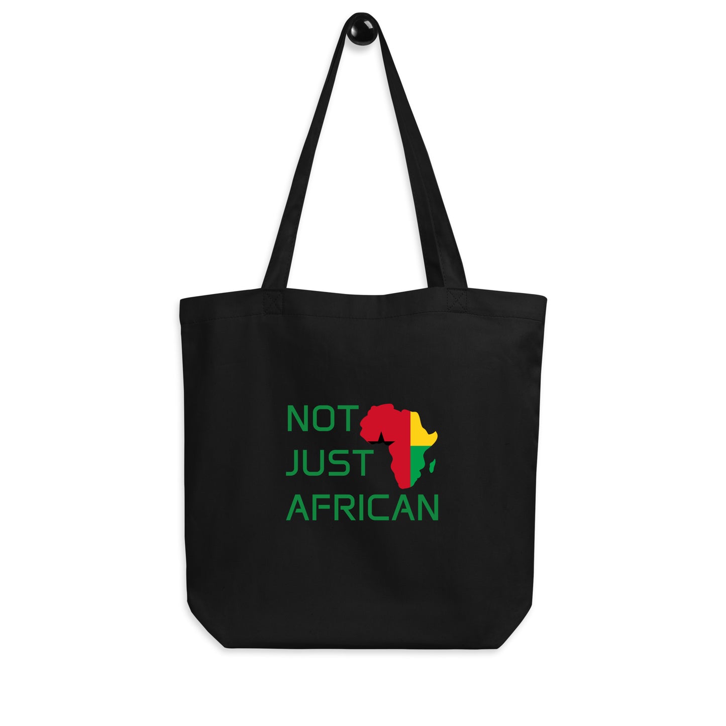 Tote bag featuring Africa silhouette filled with Guinea Bissau Flag – Not Just African by Brush Africa
