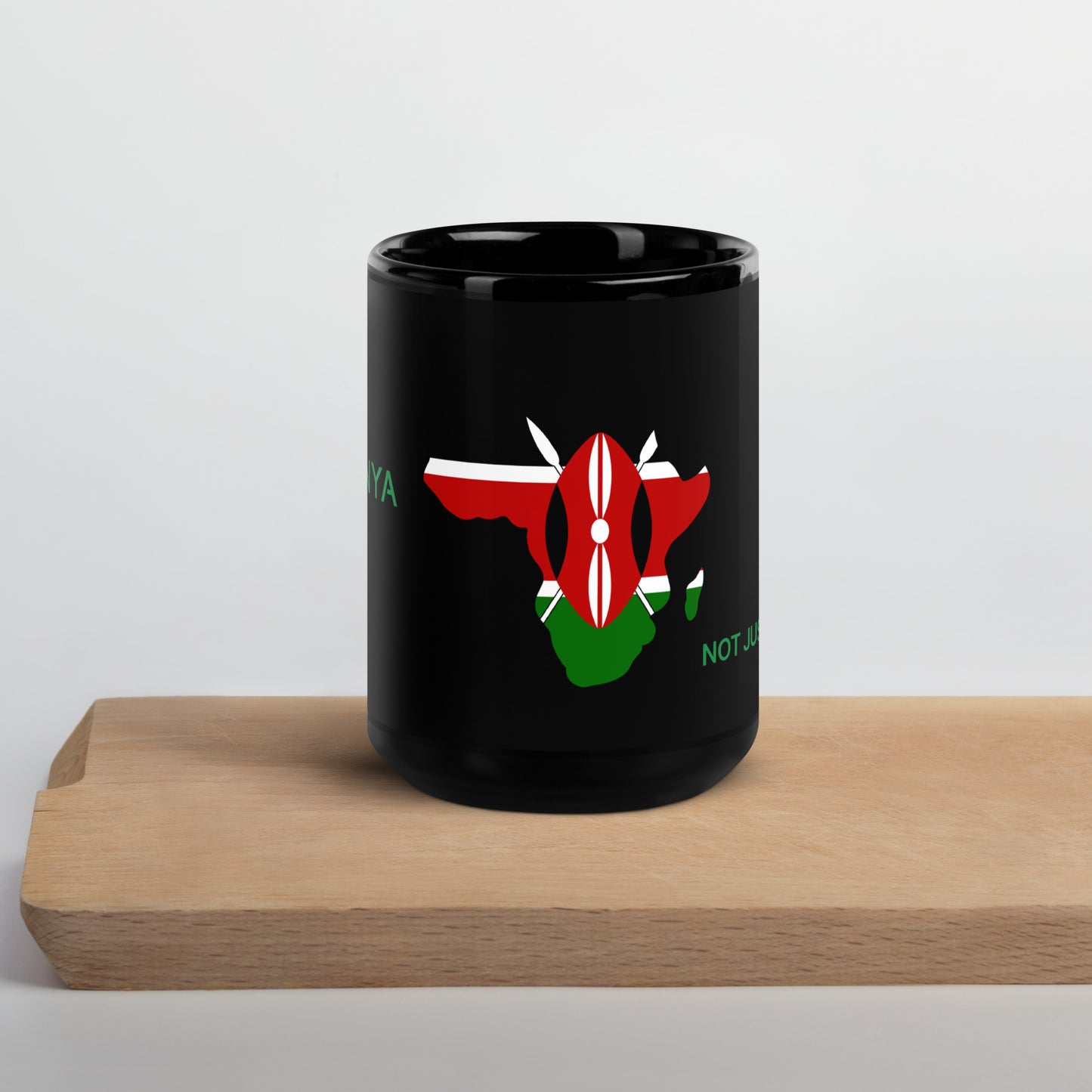 15oz Kenya flag mug featuring Africa silhouette – Not Just African by Brush Africa
