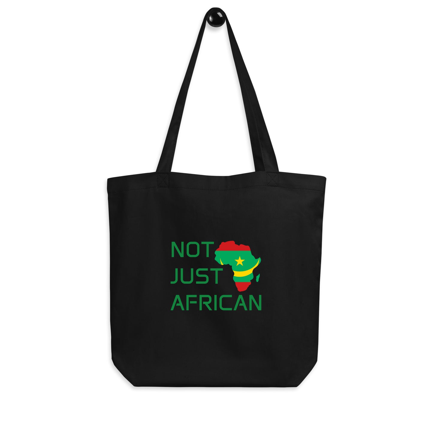 Tote bag featuring Africa silhouette filled with Mauritania Flag – Not Just African by Brush Africa

