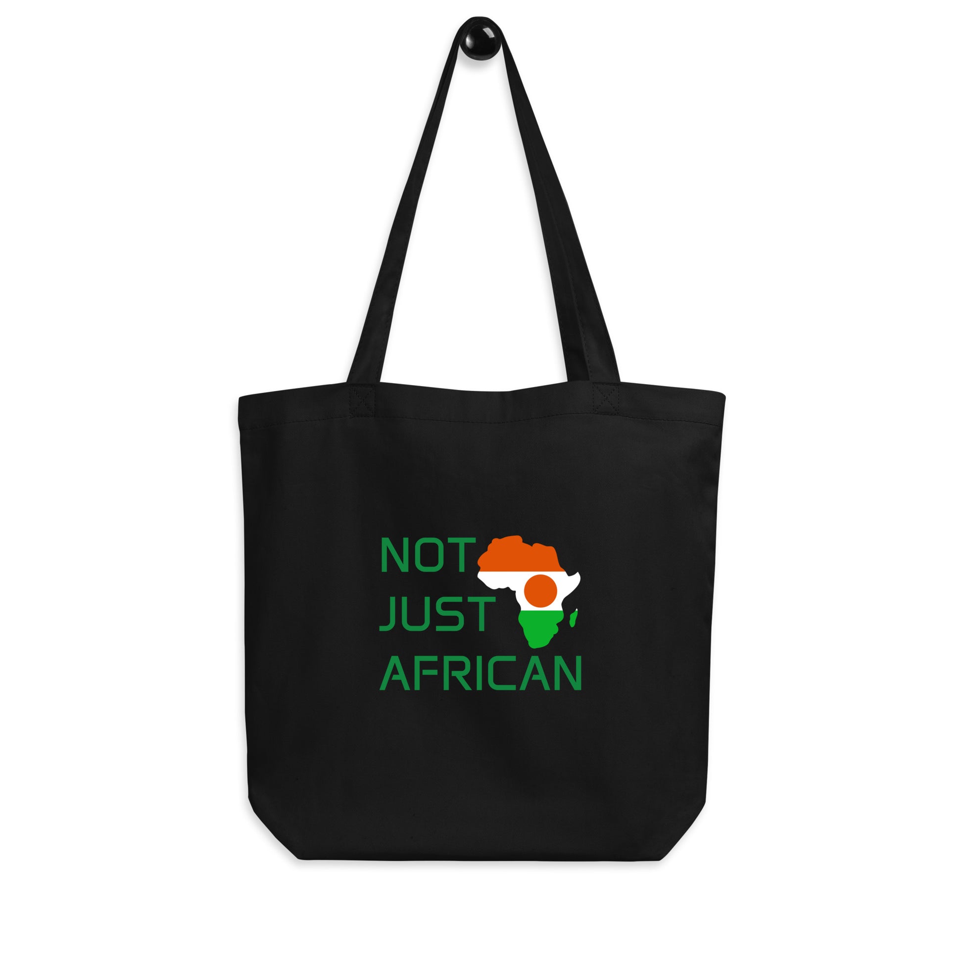 Tote bag featuring Africa silhouette filled with Niger Flag – Not Just African by Brush Africa
