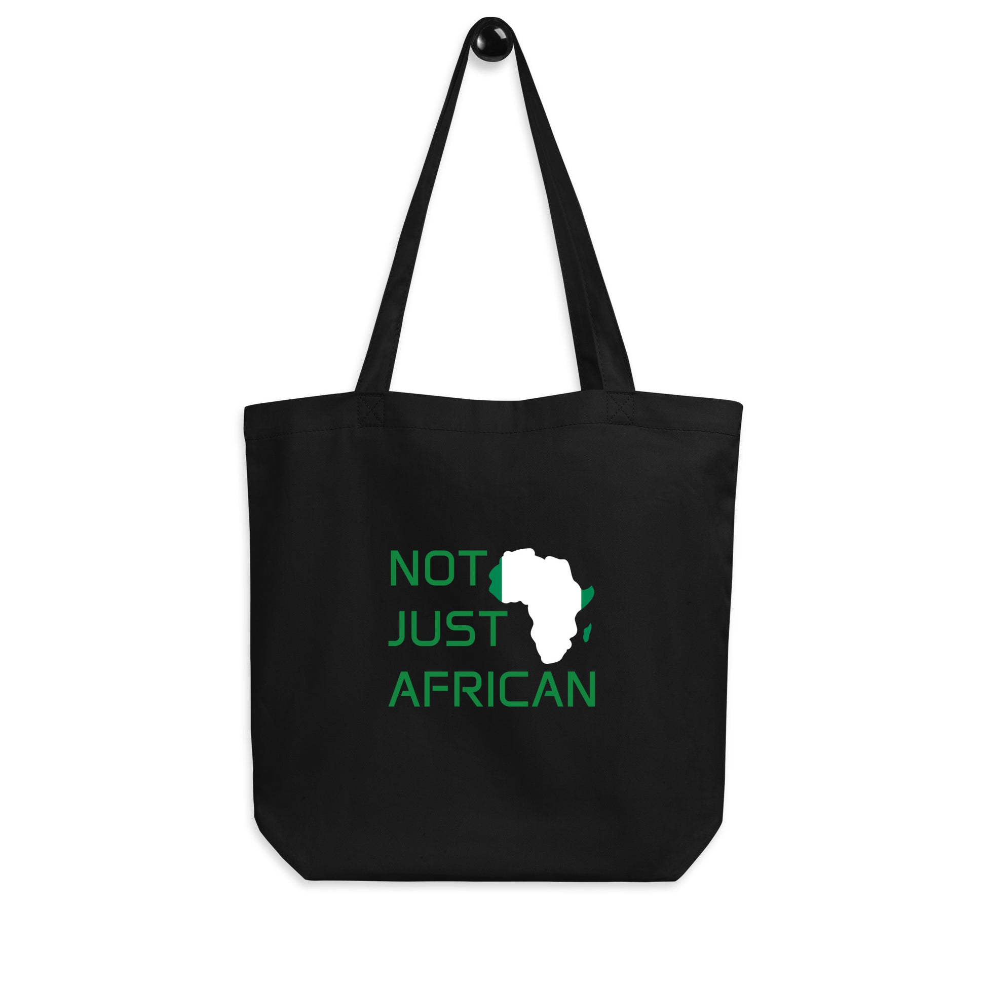 Tote bag featuring Africa silhouette filled with Nigeria Flag – Not Just African by Brush Africa
