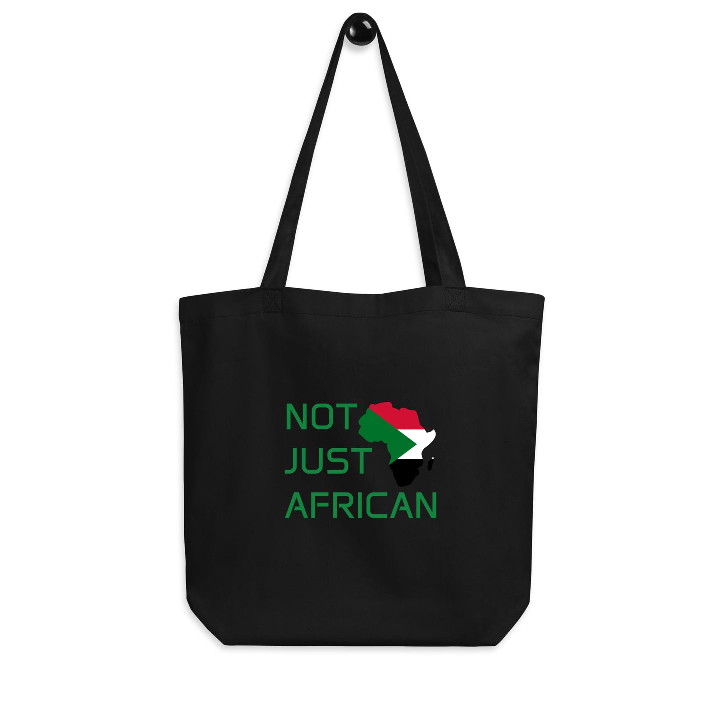Tote bag featuring Africa silhouette filled with Sudan Flag – Not Just African by Brush Africa
